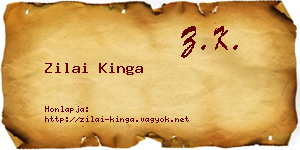Zilai Kinga névjegykártya